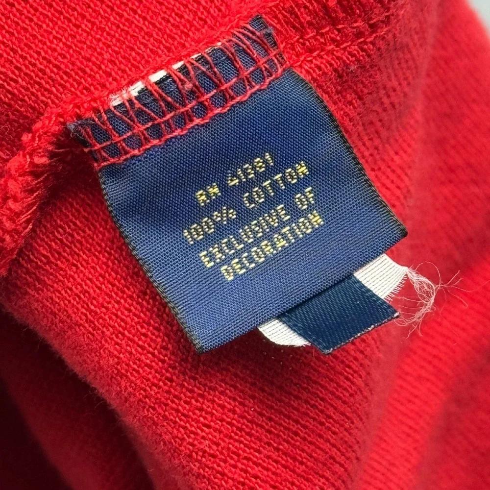 Polo Ralph Lauren‎ Shirt Mens Large Red Pony Rugby Classic Short Sleeve Casual